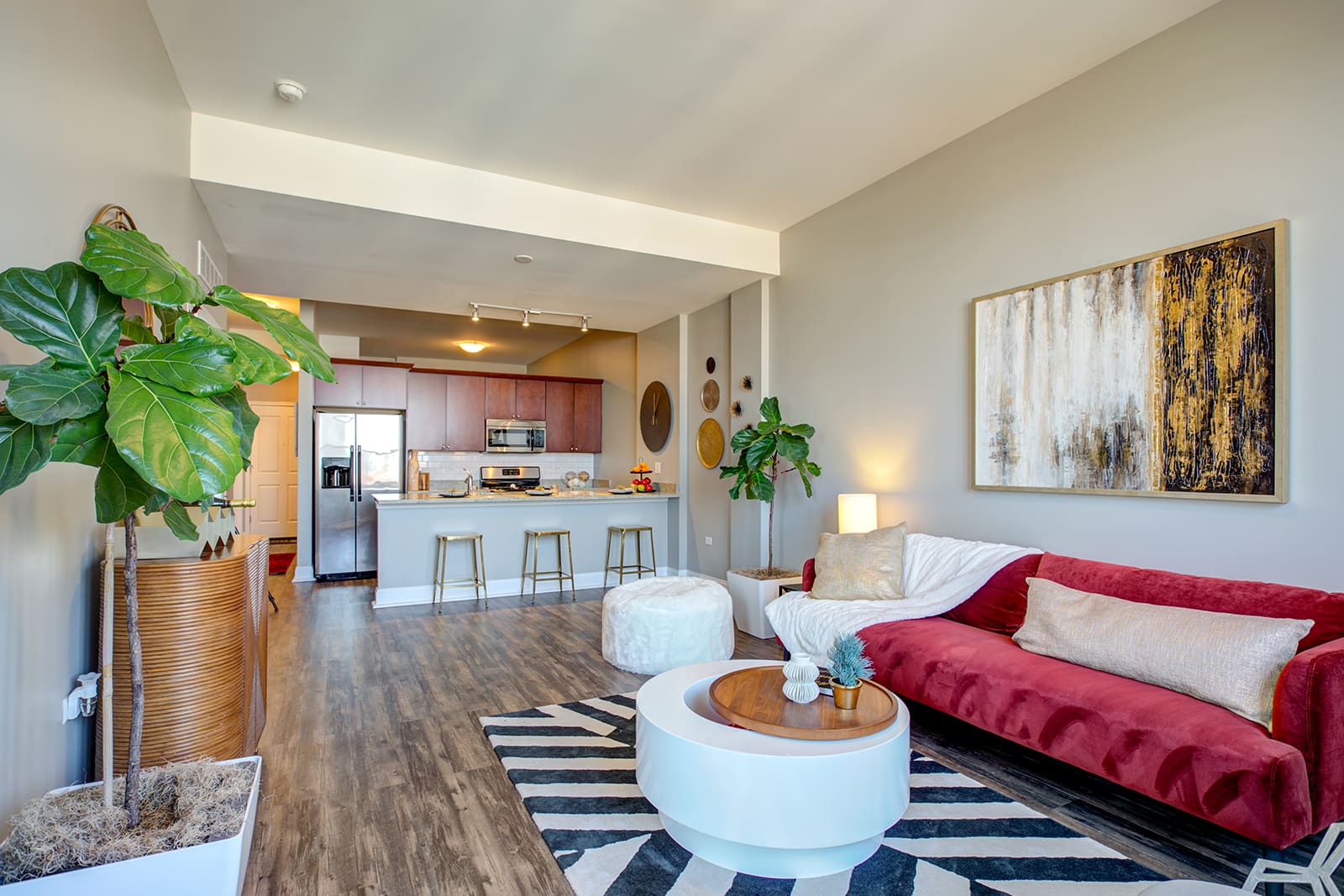 Arrive South Loop Living Room Kitchen Breakfast Bar Arrive South Loop Living Room Kitchen Breakfast Bar